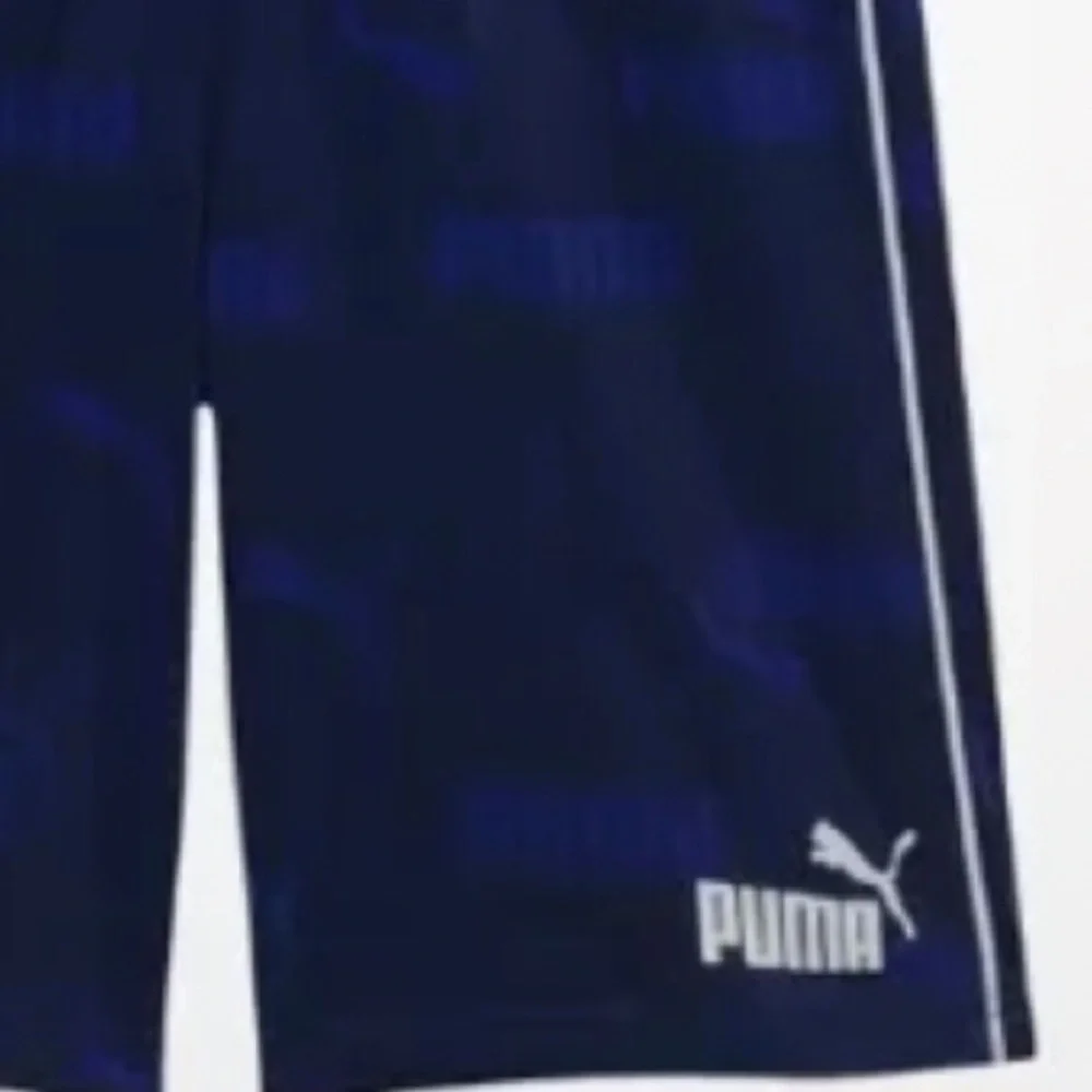 Youth Boys Puma 2 pc Short Set Logo Tee Athletic Bottoms Shirt Top - Picture 3 of 4